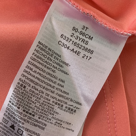 Nike Coral Pink & Blue Dri-Fit Tee T-shirt 3T EUC - Picture 9 of 10